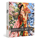 Puzzle élégant de chiens de fleurs 1000 pièces