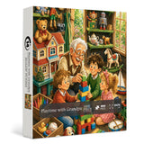 Elegante puzzle con cani con fiori, 1000 pezzi
