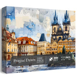 Elegante puzzle con cani con fiori, 1000 pezzi
