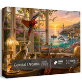 Elegante puzzle con cani con fiori, 1000 pezzi