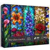 Elegante puzzle con cani con fiori, 1000 pezzi