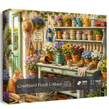 Puzzle élégant de chiens de fleurs 1000 pièces