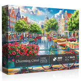 Charming Canal Jigsaw Puzzle 1000 Pieces