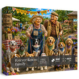 Stilvolles Blumenhunde-Puzzle 1000 Teile