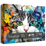 Vivid Cat Jigsaw Puzzle 1000 Pieces