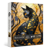 Black Gold Cat Jigsaw Puzzle 1000 Pieces