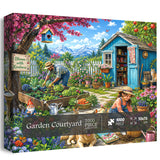 Elegante puzzle con cani con fiori, 1000 pezzi