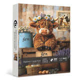 Elegante puzzle con cani con fiori, 1000 pezzi