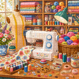 Stilvolles Blumenhunde-Puzzle 1000 Teile