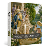 Elegante puzzle con cani con fiori, 1000 pezzi