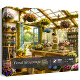 Elegante puzzle con cani con fiori, 1000 pezzi