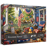 Elegante puzzle con cani con fiori, 1000 pezzi