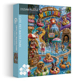 Elegante puzzle con cani con fiori, 1000 pezzi
