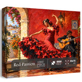 Stilvolles Blumenhunde-Puzzle 1000 Teile