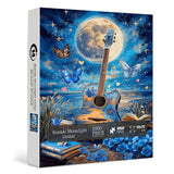 Seaside Moonlight Guitar Jigsaw Puzzle 1000 Pieces