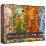 Elegante puzzle con cani con fiori, 1000 pezzi