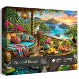 Stilvolles Blumenhunde-Puzzle 1000 Teile