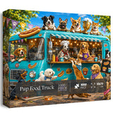 Stilvolles Blumenhunde-Puzzle 1000 Teile