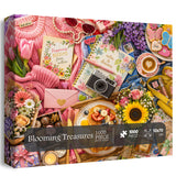 Elegante puzzle con cani con fiori, 1000 pezzi