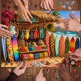 Stilvolles Blumenhunde-Puzzle 1000 Teile