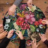 Flowers & Cat Jigsaw Puzzles 1000 Pieces