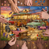 Stilvolles Blumenhunde-Puzzle 1000 Teile