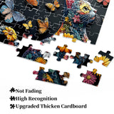 Butterfly Floral Feline Jigsaw Puzzle 1000 Pieces