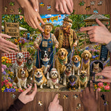 Stilvolles Blumenhunde-Puzzle 1000 Teile