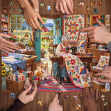 Puzzle élégant de chiens de fleurs 1000 pièces