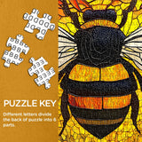 Stained Glass Bee Jigsaw Puzzle 1000 Pieces