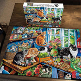 Verdant Whiskers Jigsaw Puzzle 1000 Pieces