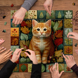 Autumn Leaf Kitten Jigsaw Puzzle 1000 Pieces