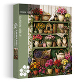 Puzzle élégant de chiens de fleurs 1000 pièces