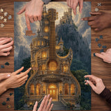 Blaues Weihnachtswunderland -Puzzle 1000 Stücke