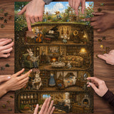 Elegante puzzle con cani con fiori, 1000 pezzi