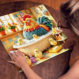 Stilvolles Blumenhunde-Puzzle 1000 Teile