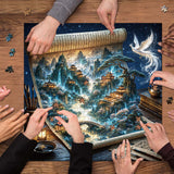 Elegante puzzle con cani con fiori, 1000 pezzi