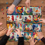 Puzzle élégant de chiens de fleurs 1000 pièces
