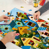 Elegante puzzle con cani con fiori, 1000 pezzi