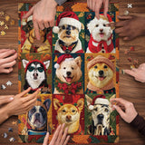 Christmas Dogs Jigsaw Puzzle 1000 Pieces