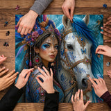 Elegante puzzle con cani con fiori, 1000 pezzi