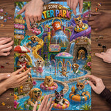 Elegante puzzle con cani con fiori, 1000 pezzi