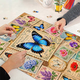 Puzzle élégant de chiens de fleurs 1000 pièces