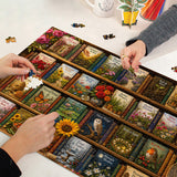 Elegante puzzle con cani con fiori, 1000 pezzi