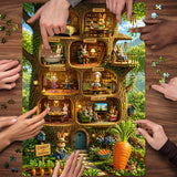 Stilvolles Blumenhunde-Puzzle 1000 Teile