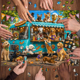 Stilvolles Blumenhunde-Puzzle 1000 Teile