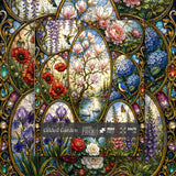 Stilvolles Blumenhunde-Puzzle 1000 Teile