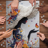 Puzzle con collage di foglie autunnali, 1000 pezzi