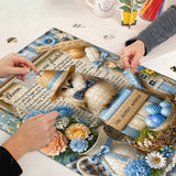 Elegante puzzle con cani con fiori, 1000 pezzi