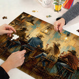 Elegante puzzle con cani con fiori, 1000 pezzi